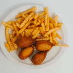 CORN DOG WITH FRIES